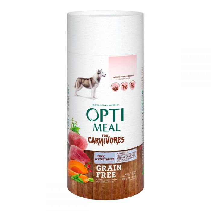 Optimeal для дорослих собак всіх порід з качкою і овочами 650г