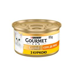 Gourmet Gold шматочки в соусі для котів із куркою, 85 г 