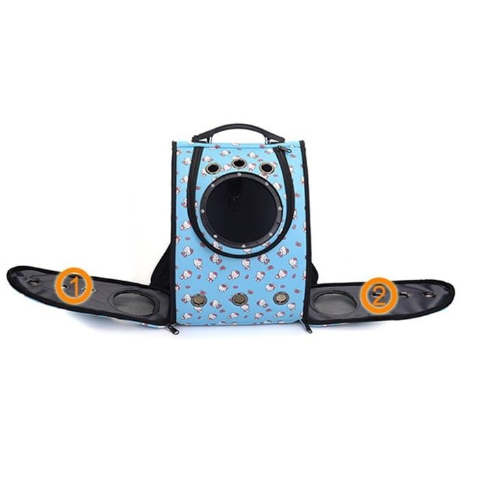 Рюкзак Шкіряний з ілюмінатором Kitty 403322 см Чорний