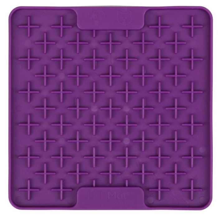 Лизальний килимок антистрес для собак LickiMat Mini Buddy Purple, м'яка основа