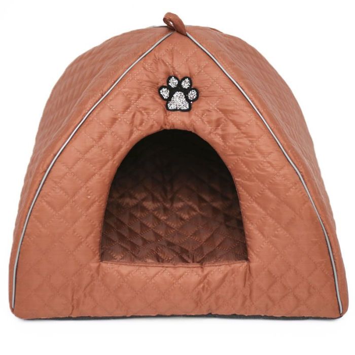 Будиночок для тварин Юрта 1 паянка з ребрами жорсткості 363939 см Бордо