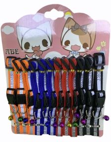 Нашийник Sport для кішок світловідбиваючий з дзвіночком 10мм  200мм-25см планшетка 12шт 