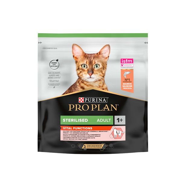 PRO PLAN Cat Adult Sterilised Vital Functions Salmon сухий корм для стерилізованих кішок з лососем і рисом 400 гр
