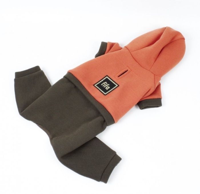 Комбінезон Стиль трикотаж на флісі помаранчево-коричневий (хлопчик) М