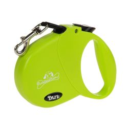 Рулетка собачка 4м  20кг пластикова ручка стрічка з кнопкою LS128 Салатова