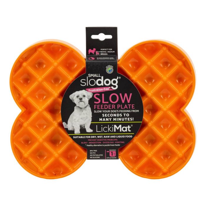 Миска слоуфідер для маленьких собак LickiMat Small Slodog Orange