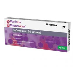 Марфлоксин в таблетках 20мг-1тб10 кг