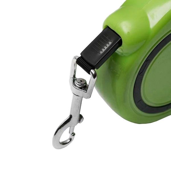 Рулетка для собак пластикова ручка стрічка салатова фіксатор 3м  12кг 190 