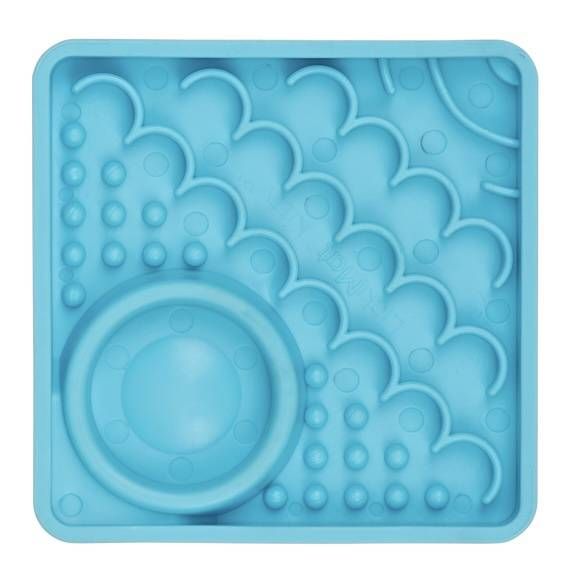 Лизальний килимок антистрес для кошенят LickiMat Kitty Turquoise