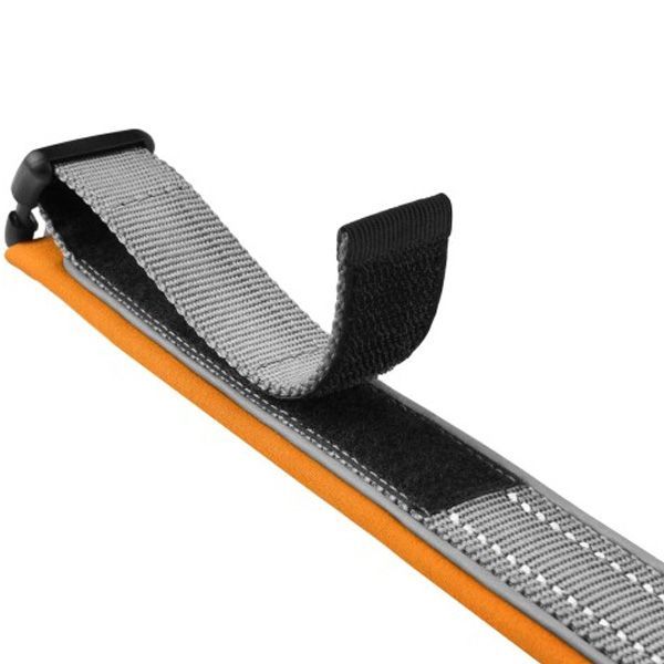 Нашийник з неопрену світловідбиваючий Помаранчевий 25мм (51-59см)