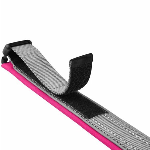 Нашийник з неопрену світловідбиваючий рожевий 25мм (43-51см)