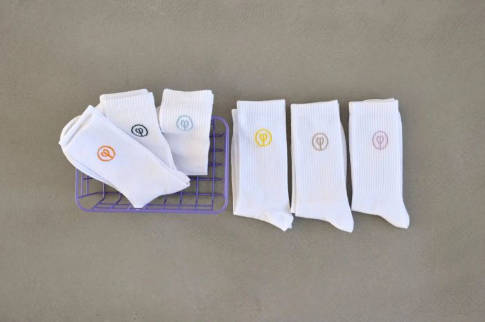 Шкарпетки для власників собак Palopa Tennis Socks Logo Жовтий/Бежевий/Рожевий 3 пари 40-45