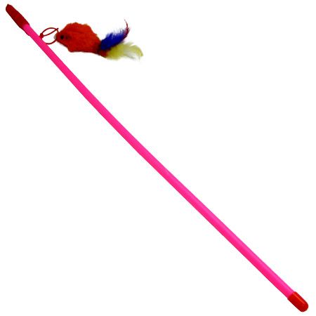 Вудка-дражнилка мишка з пірям 
