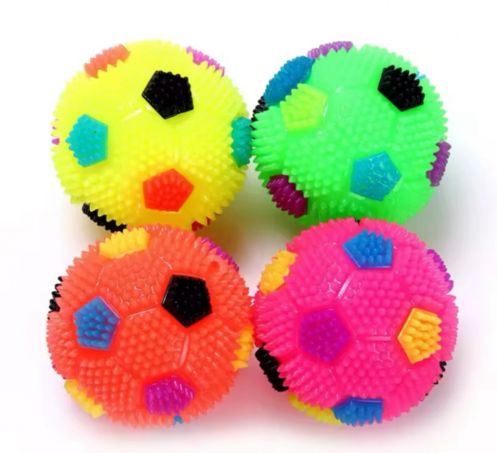 Мяч футбольний, світиться від поштовху,  НР-039 6 см