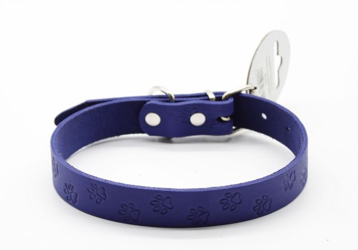 Нашийник Franty Style Paw шкіра Фіолетовий 20 мм  33-41 см.    