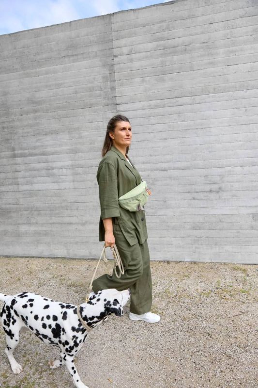 Поясна сумка-бананка для ласощів та аксесуарів собак Palopa Emma Хакі