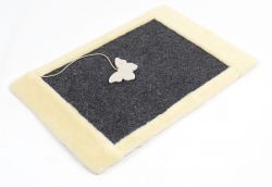 Килимок-дряпка сизаль, 44х31 см графітово-бежевий