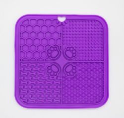 Килимок  для лизання з присоскою 2020см Бузковий 