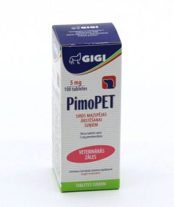 ПимоПЕТ GIGI, (аналог Ветмедина) 100 пігулок, 5 мг