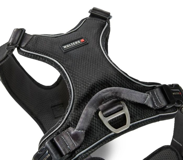 Шлейка для собак пом'якшена з ручкою Wolters Active Pro Comfort 7 80-95 см Чорний