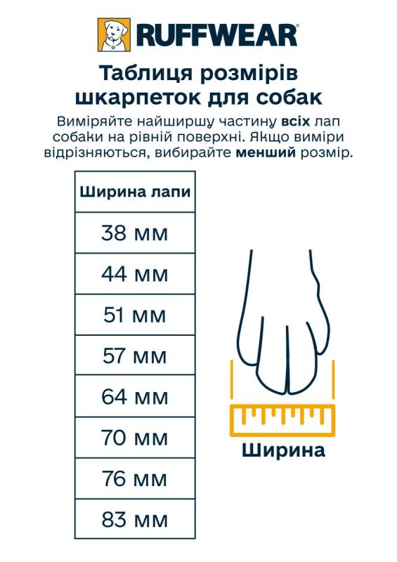 Шкарпетки для собак швидковисихаючі Ruffwear Bark'n Boot™ 64/70 мм Сірий