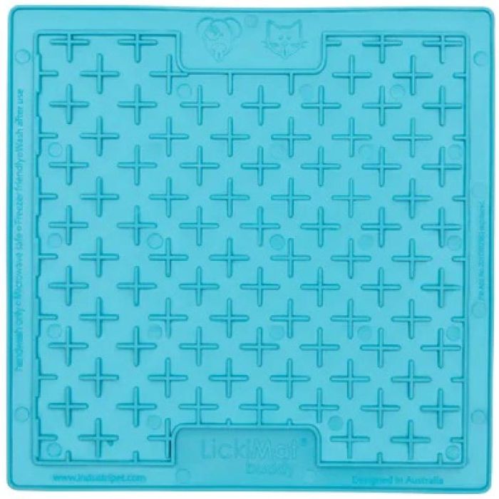 Лизальний килимок антистрес для собак LickiMat Buddy Turquoise, мʼяка основа