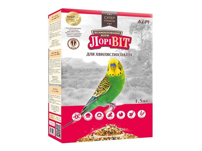 Корм для хвилястих папуг Лорівіт 1,5 кг