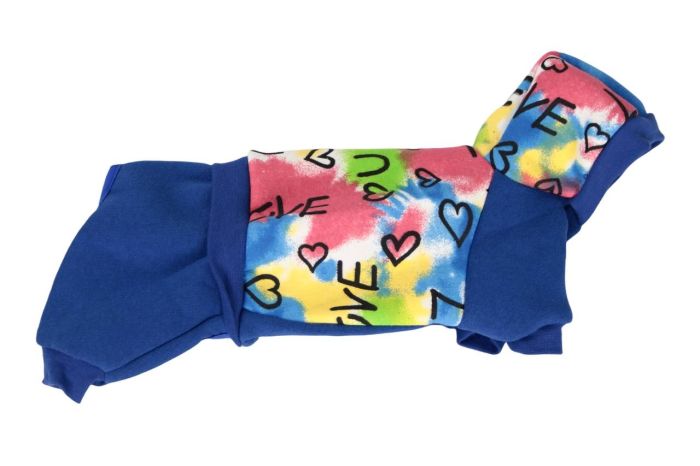 Олень світшот для собак хлопчиків трикотаж на флісі Синій XS