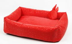 Лежак Снуппі прямокутний червоний 405517 см