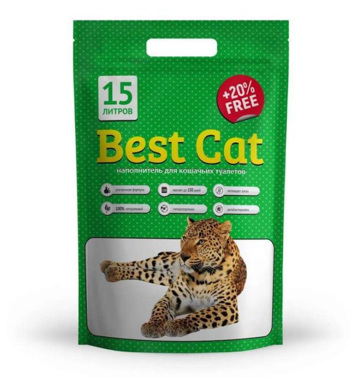 Наповнювач силікагелевий  Best Cat, 15 л (5,850 кг)  зелене яблуко