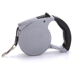 Рулетка для собак 5м15кг з гумовою ручкою стрічка фіксатор Голограма