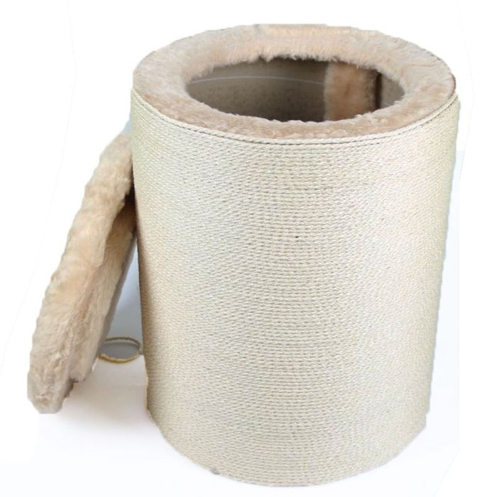 Когтеточка Троя пуфик, джут Тканина