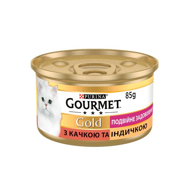 Gourmet Gold шматочки в підливі для котів із качкою та індичкою, 85 г 85 г