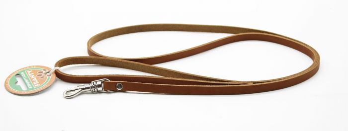 Повідець Franty Style Paw шкіра, 0,8 см х 1,2 м рижий