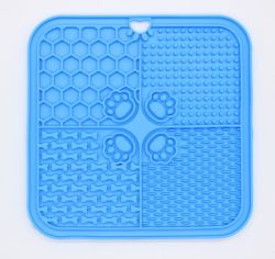 Килимок  для лизання з присоскою 2020см Блакитний 