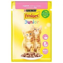 Purina Friskies Junior Вологий корм для кошенят з курятиною желе 85г 