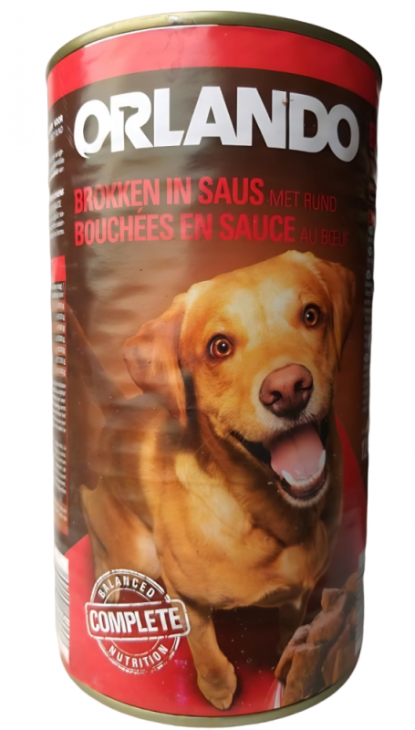 Orlando Вологий корм для собак з яловичиною та кроликом 1240 г 