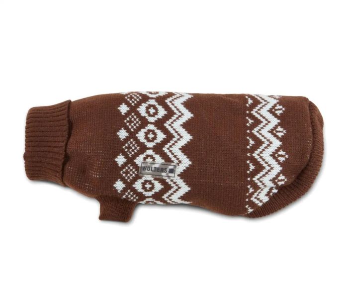 Светр в'язаний для собаки Wolters Norwegian 35 см Коричневий