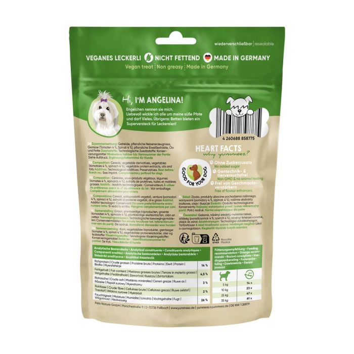 Веганські ласощі для собак з овочами Yummeez Green Life для будь-якого віку 175 г