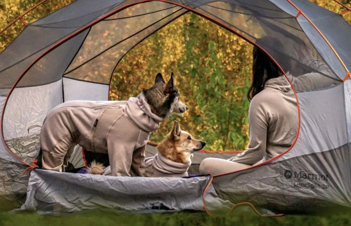 Комбінезон для собак Non-stop dogwear Trail quest fleece overall Бежевий 60