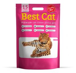 Наповнювач силікагелевий  Best Cat, 15 л (5,850 кг)  рожеві квіти