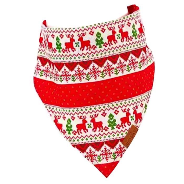 Бандана з малюнком сніжинка Червона S