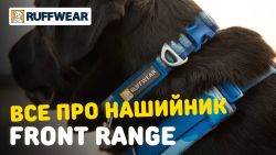 Повсякденний нашийник для собак Ruffwear Front Range™ 51-66 см Сірий з жовтим