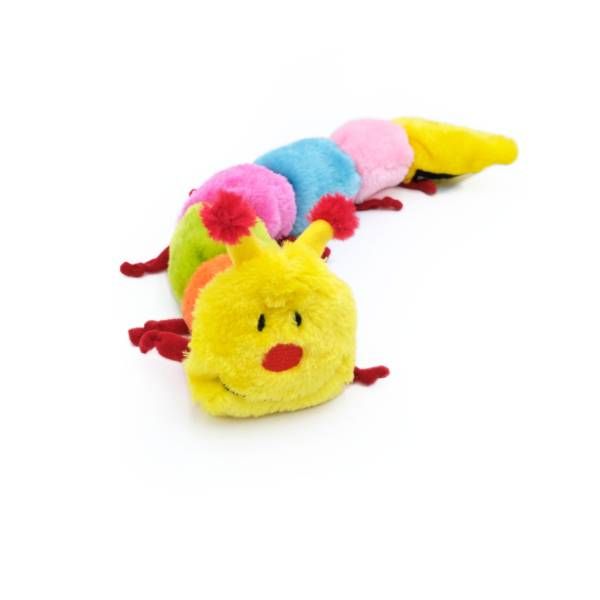 М'яка іграшка для собак гусениця ZippyPaws Caterpillar Large with 7 Squeakers з пищалкою