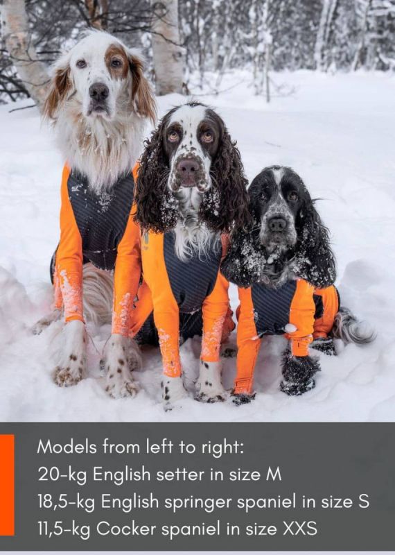 Комбінезон для собак чоловічої статі Protector snow Non-stop dogwear Чорний/Помаранчевий XS