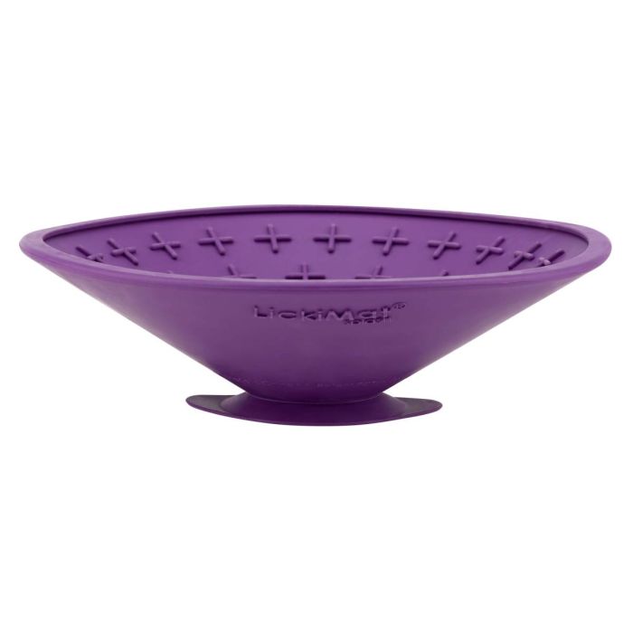 Лизальний килимок антистрес для собак LickiMat Splash Purple, для купання та догляду, на присосках