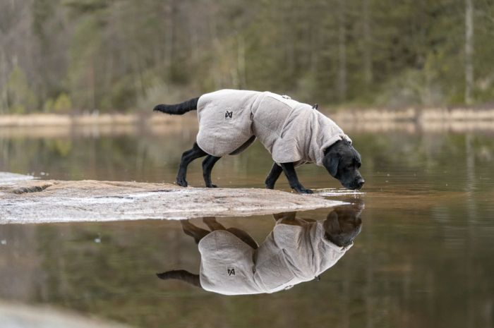 Халат-рушник для собак Drying coat Non-stop dogwear Сірий 60