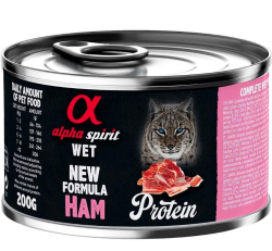 Вологий корм Alpha Spirit Ham для дорослих котів, з шинкою, 200 г AS HamКонсерва дкотів АС Хем Едалт Кет 200г 1193