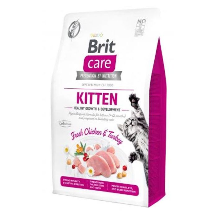 Brit Care Cat Grain Free Kitten Growth and Development 2кг + ласощі Brit Care Cat 
