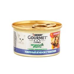 Gourmet Gold консерва для котів із томленим ягням і томатами, 85 г 